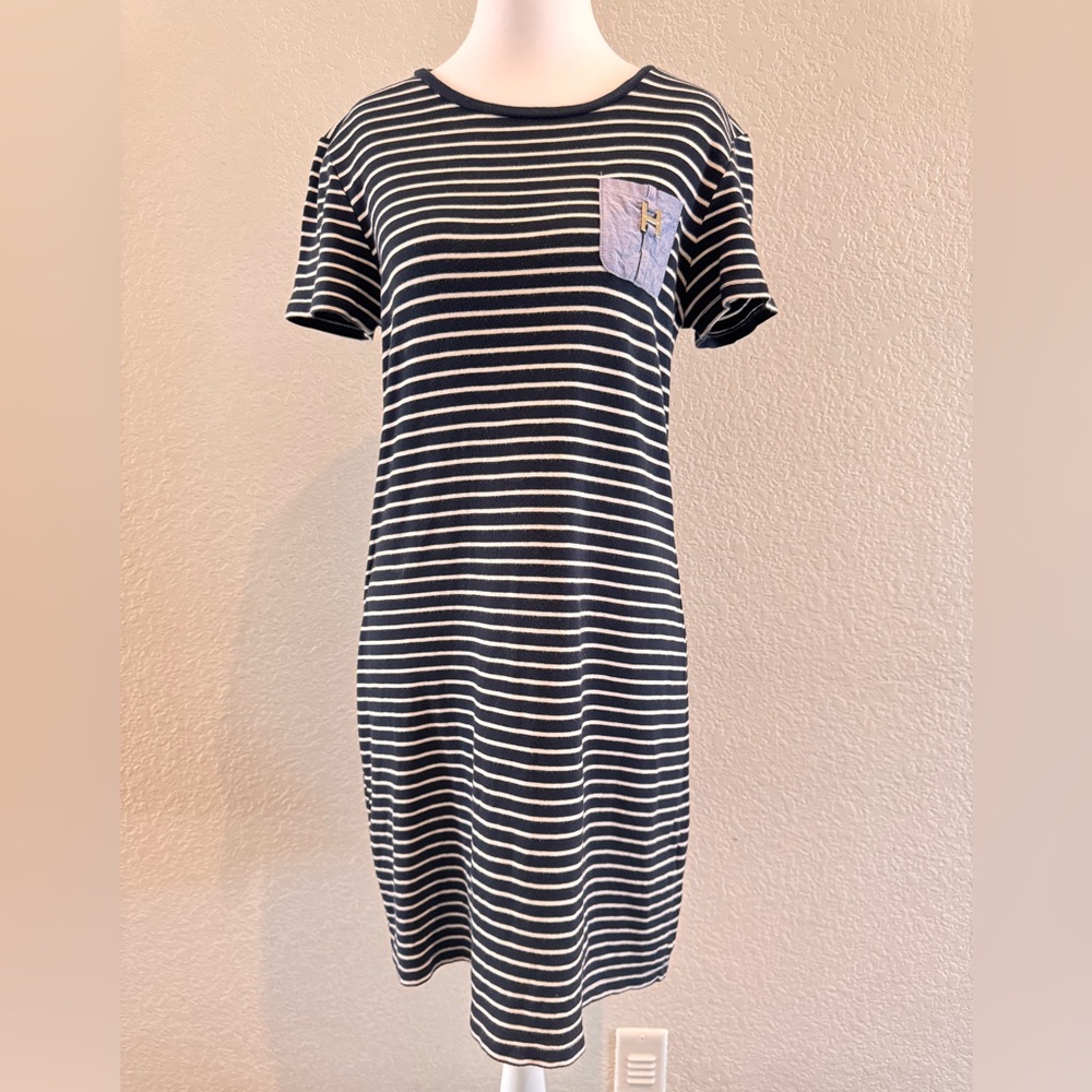 Tommy Hilfiger Sailaway Navy Striped T-Shirt Dress – Size M